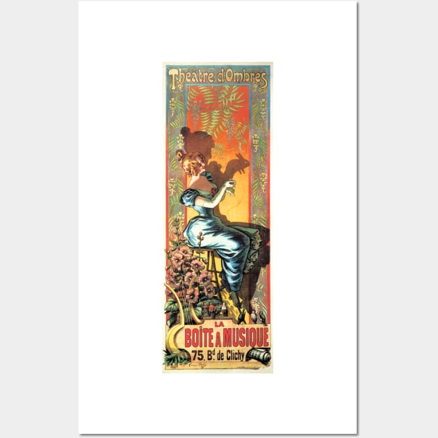 Theatre d' Ombres Play of Shadows La Boite a Musique Vintage Paris Musical Performance Advertisement Wall Art by vintageposters